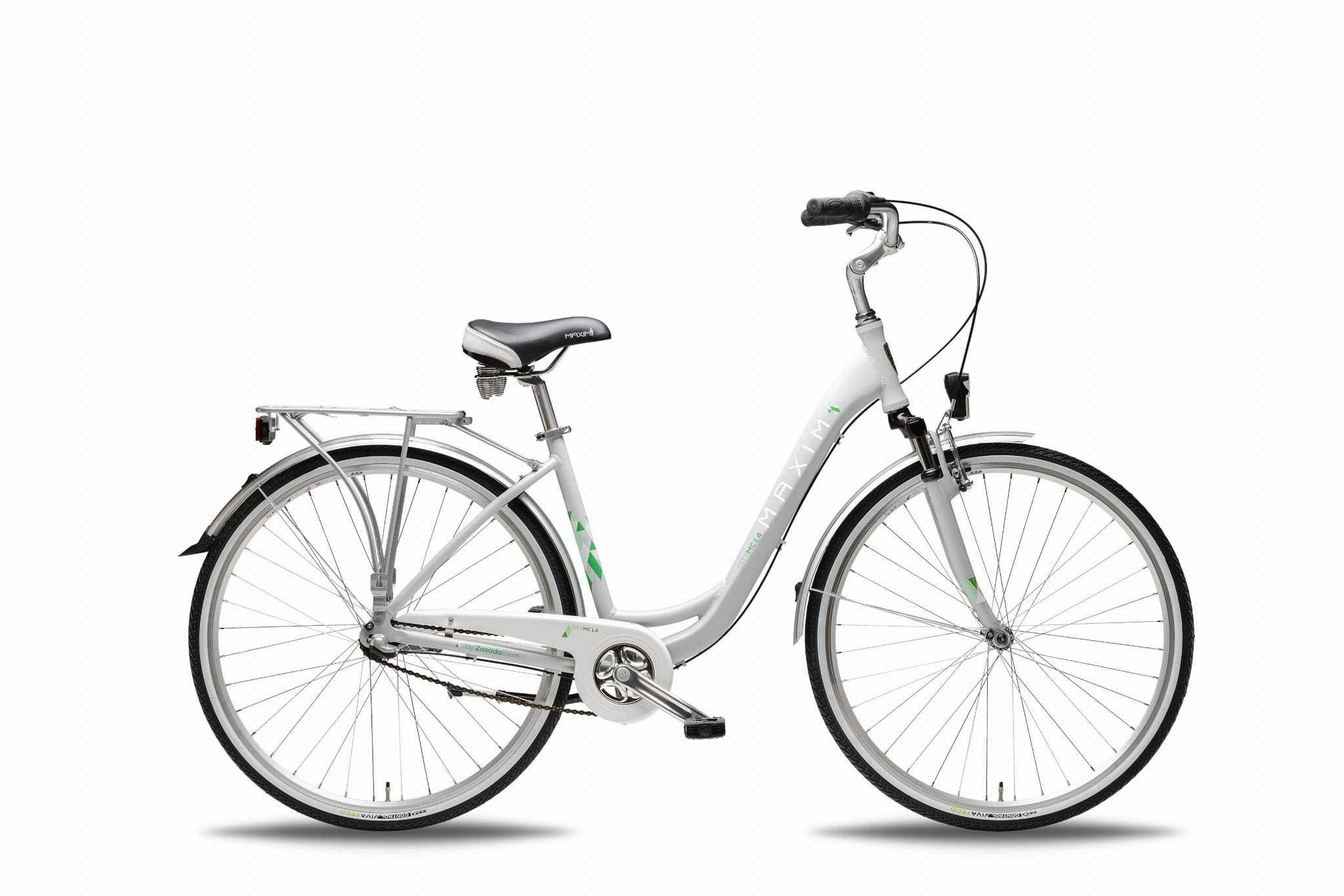 Porządny rower miejski Maxim MC 1.4.7 28" (srebrny mat) SKLEP