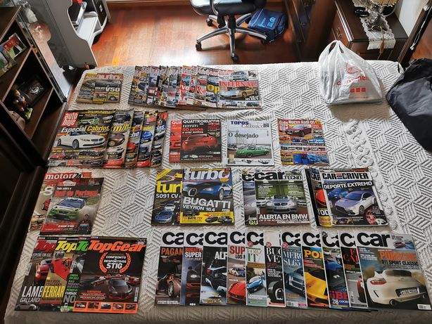 Vendo 53 revistas automóveis Topgear, CAR, Turbo, Autofoco, Autohoje