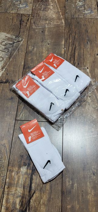 12 par skarpety męskie białe długie bawełna uni 41-46