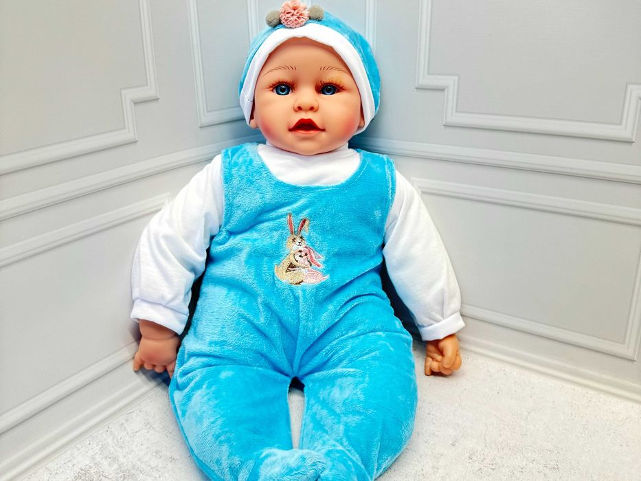 Пупс м'яконабивний музичний 50 см озвучений українською мовою синій