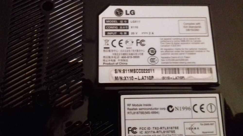 Poratil LG Notebook PC X110-LA-710P