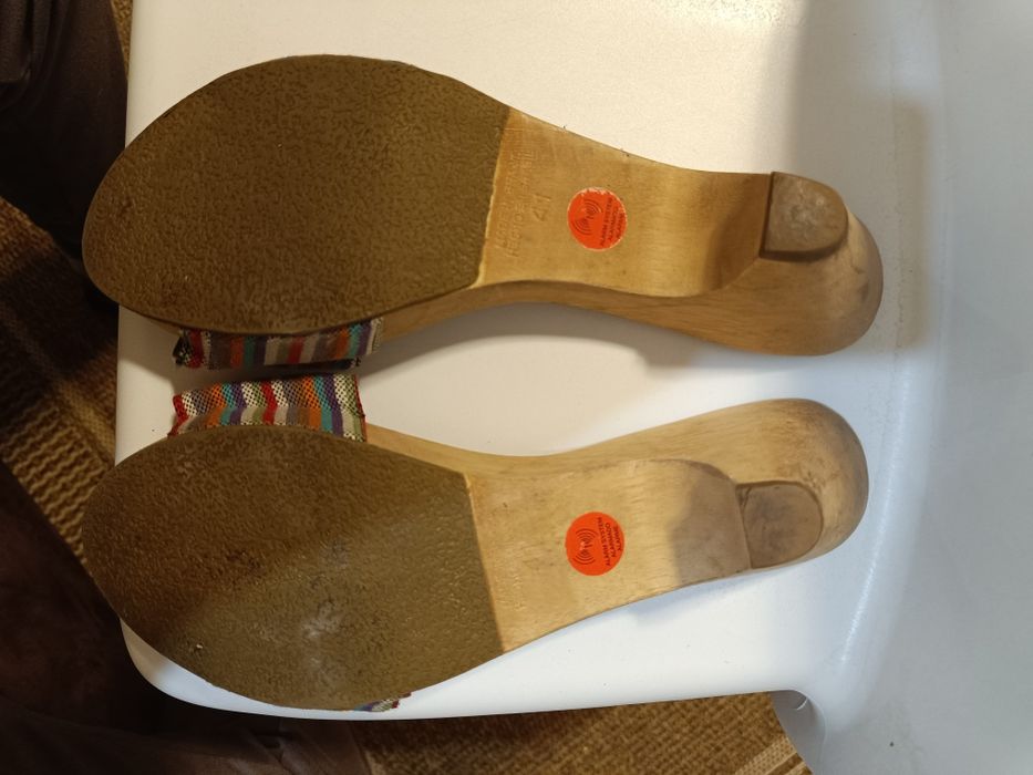 Drewniane klapki ZARA r. 41