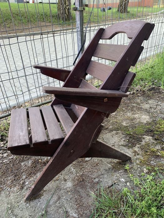 Krzesła fotele  ogrodowe  drewniane składane stan dobry