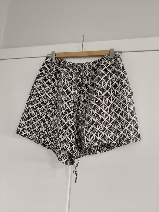 Lniane szorty len linien shorts cargo bermuda summer M L H&M