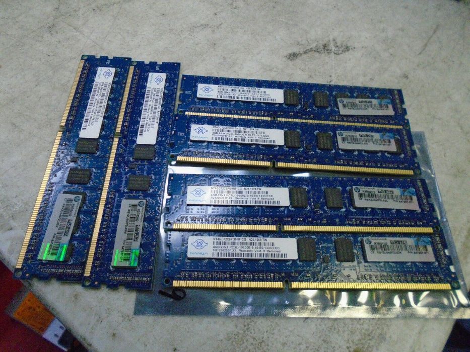 Память DDR3 4GB 8500E/10600E/12800E UDIMM ECC Unbuffered - пара 400грн