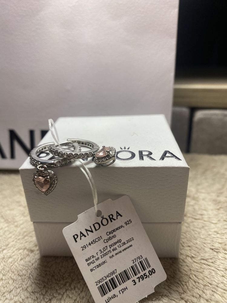 Сережки Pandora