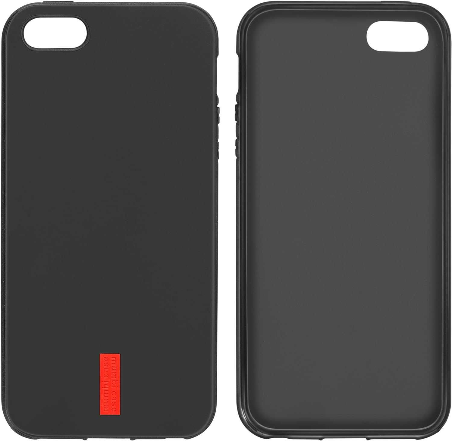 Mumbi Etui case iPhone 5/5S/SE w Kolorze Czarnym z Czerwonym Paskiem!!