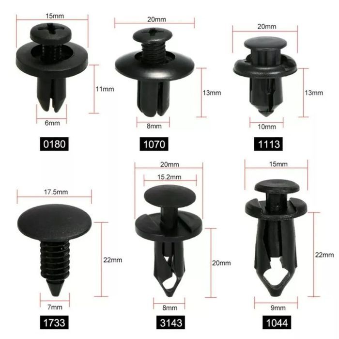 Sortido Molas Plásticas Interior Universal Multimarcas - 190 Peças