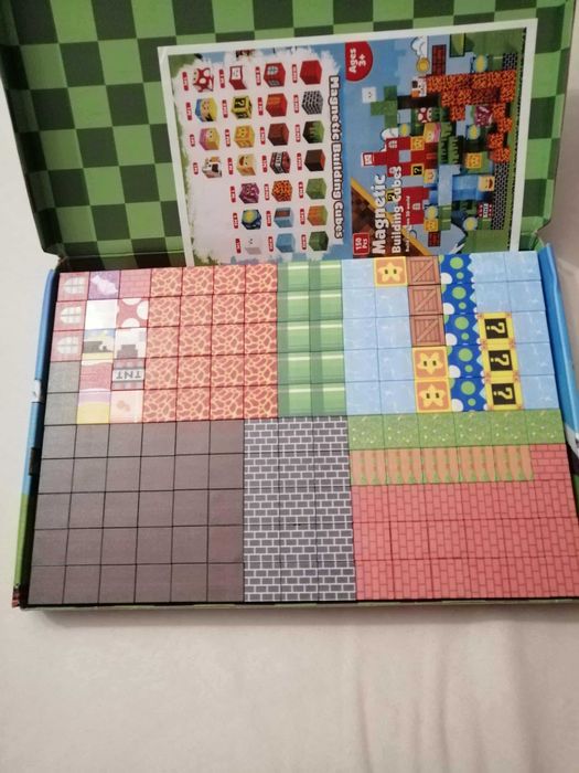 300 szt klocki magnetyczne Minecraft konstrukcyjne super Mario miecz