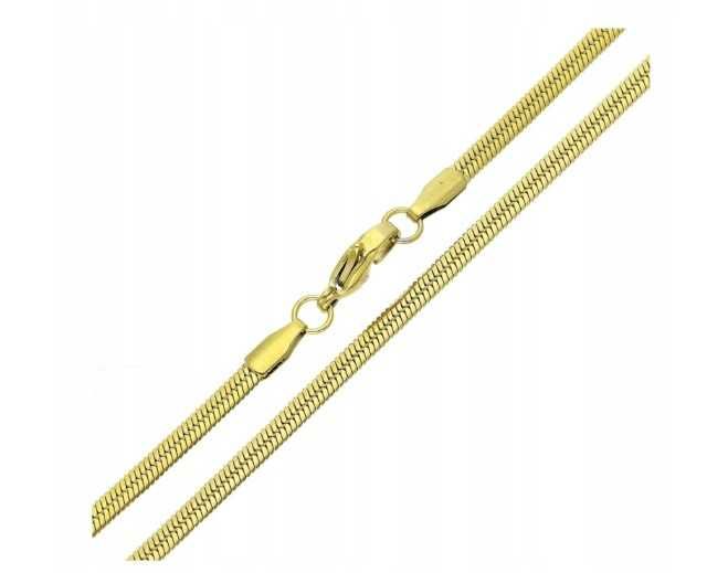 Łańcuszek złota stal chirurgiczna żmijka płaska 45 cm 2,8 mm LR55