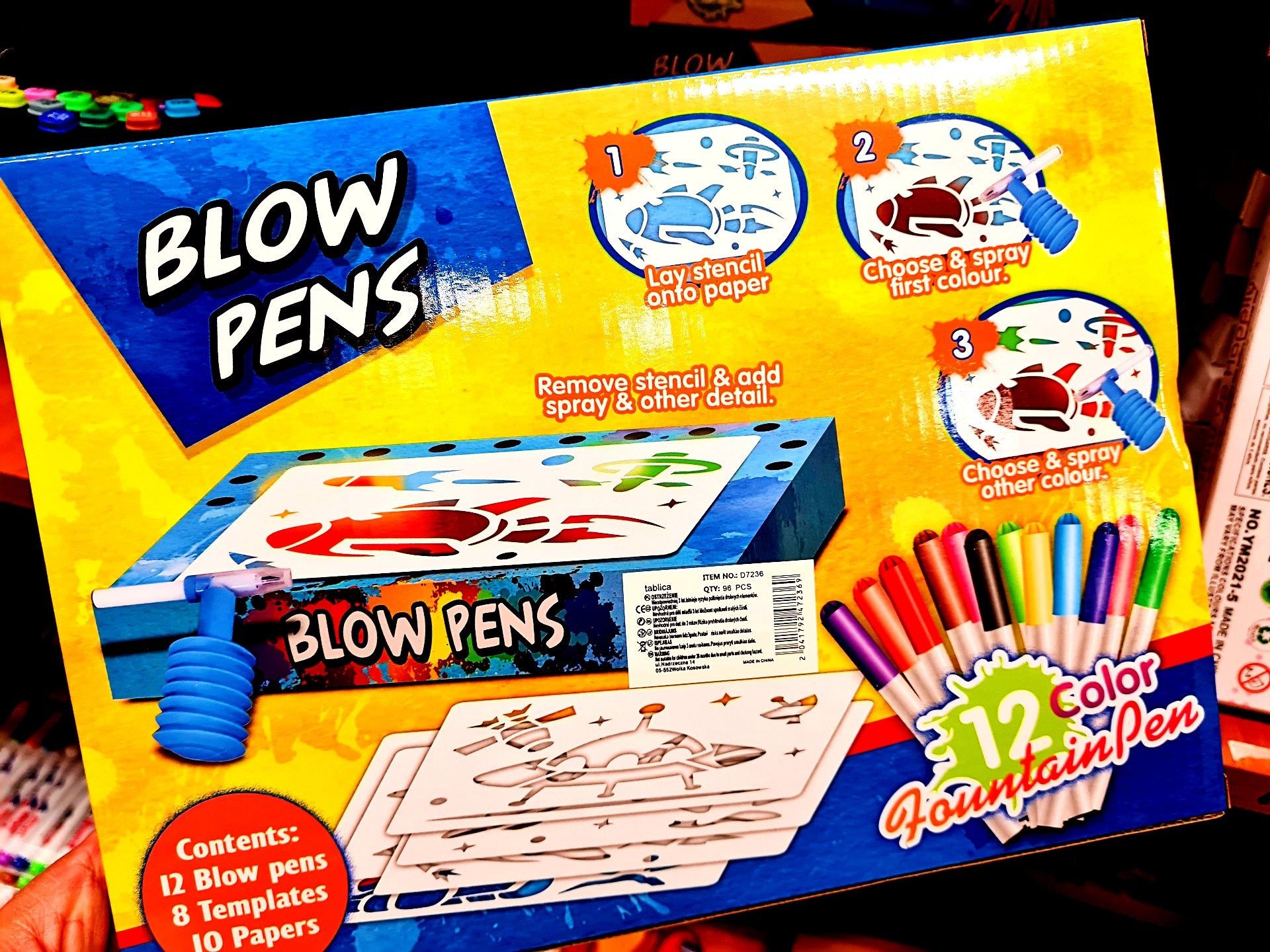 Super zabawka kreatywna Blow Pens dmuchane pisaki - zabawki