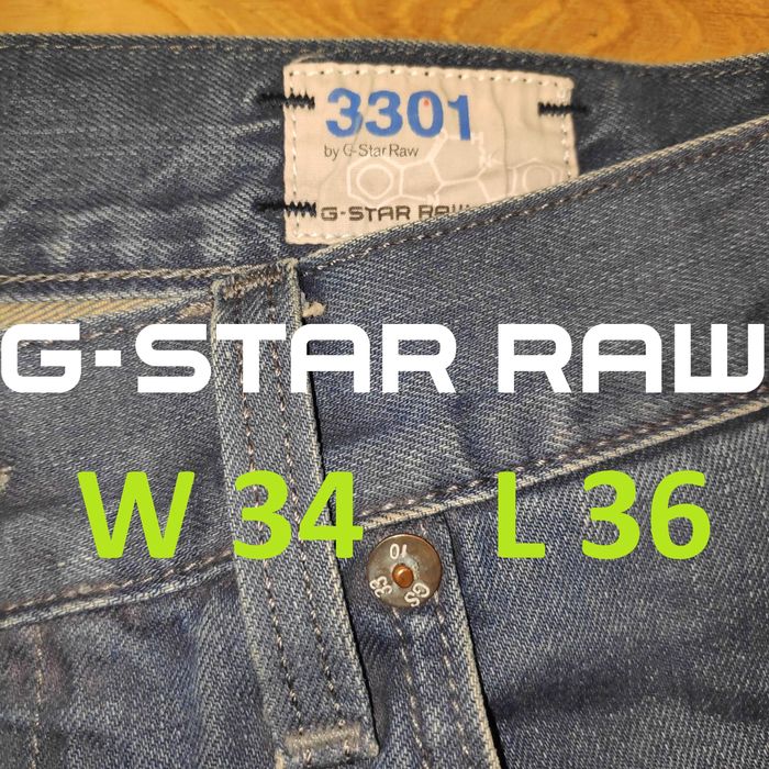 На ВИСОКОГО W34 L36 G-STAR RAW Denim 3301 SLIM classic JEANS
