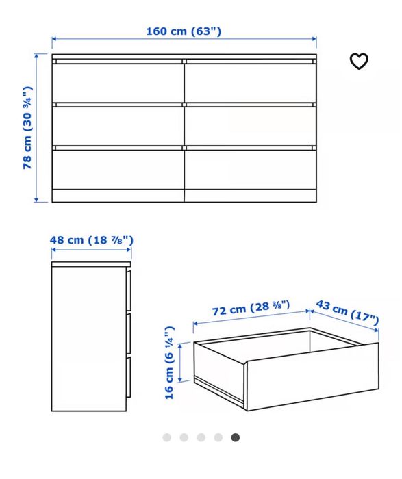 Komoda Malm Ikea 160x78