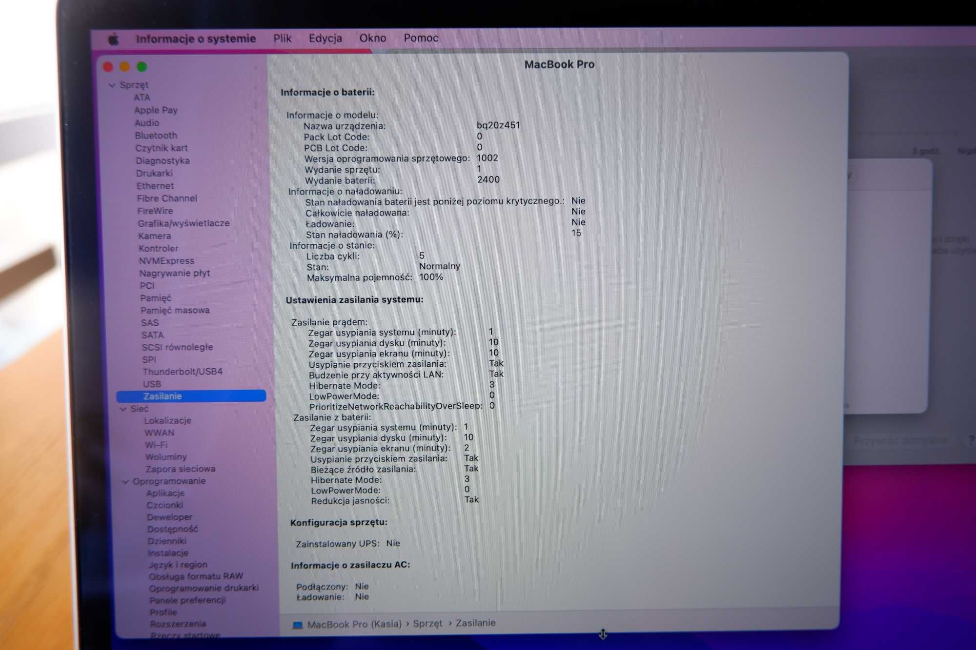 MacBook Pro 13" M1/16GB/512GB Silver (na gwarancji)