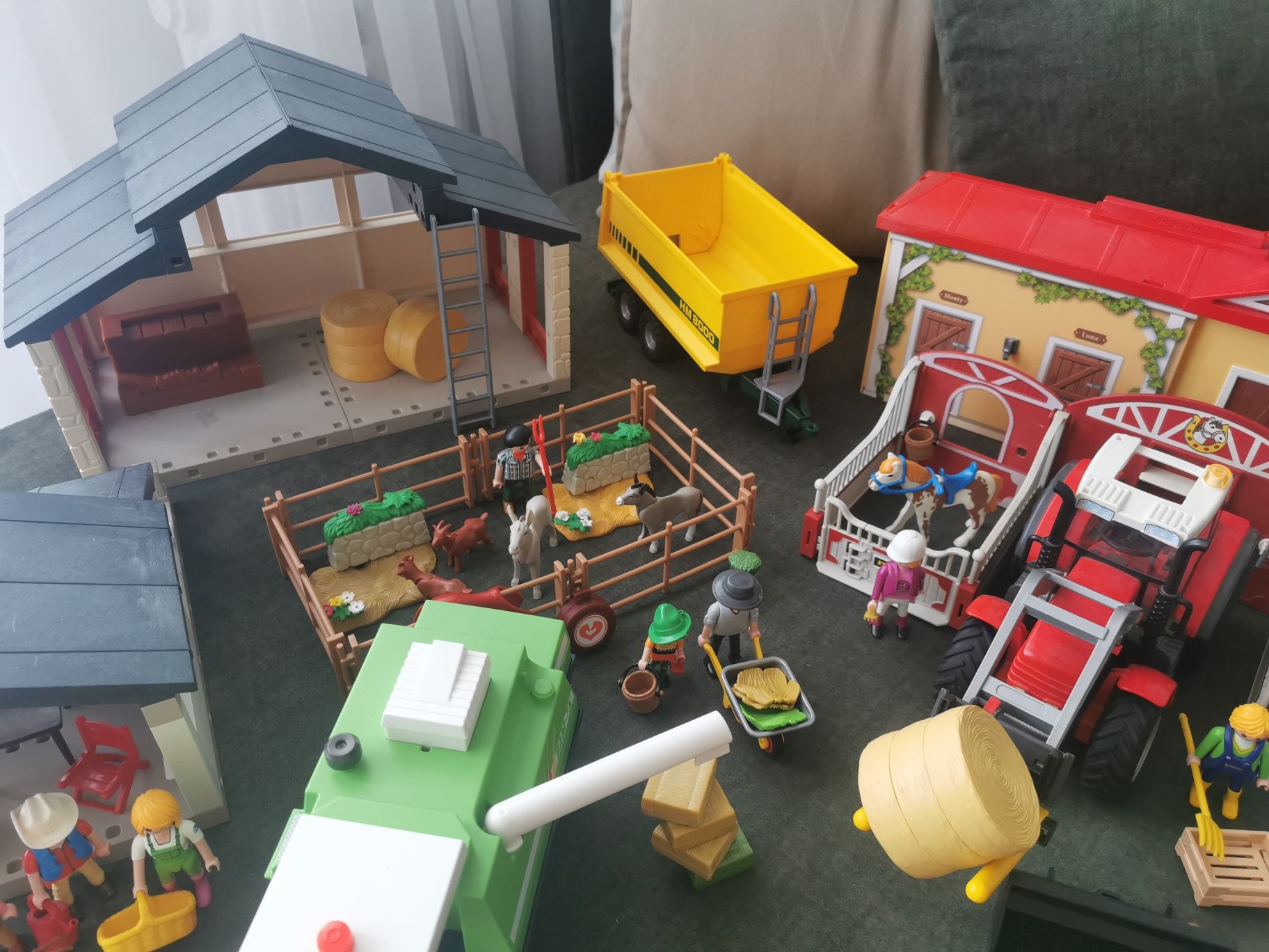 Klocki Playmobil country, pojazdy, zagroda, traktor z przyczepą