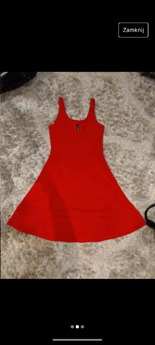 Czerwona sukienka H&M XS