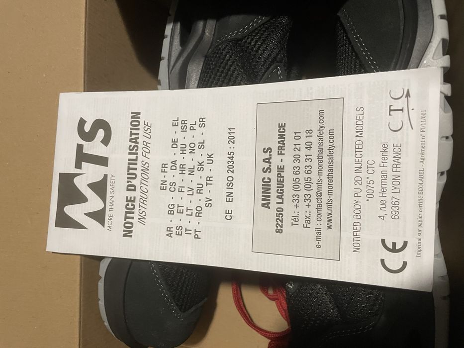 Francuskie buty robocze ochronne MTS Mustang roz 45