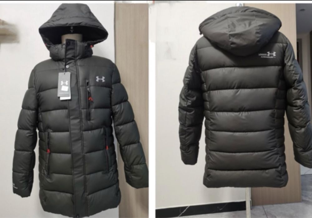 Чоловічі куртки подовжені вініл