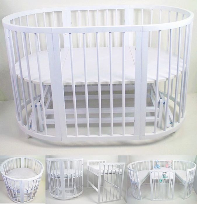 Дитяче ліжко Ingvart 9в1 + матрац. Ліжечко-трансформер.