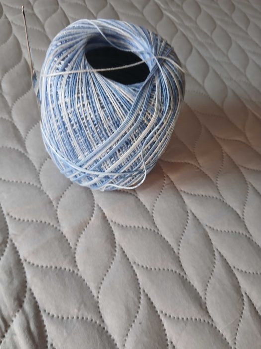 Novelo de crochet azul matizado Ancora (agulha 1,25mm)