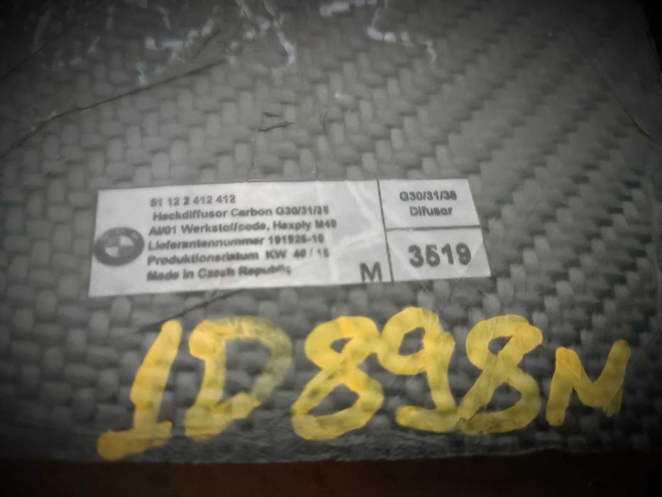 Dyfuzor Carbon do BMW 5 Seria G30/ G31  !!!