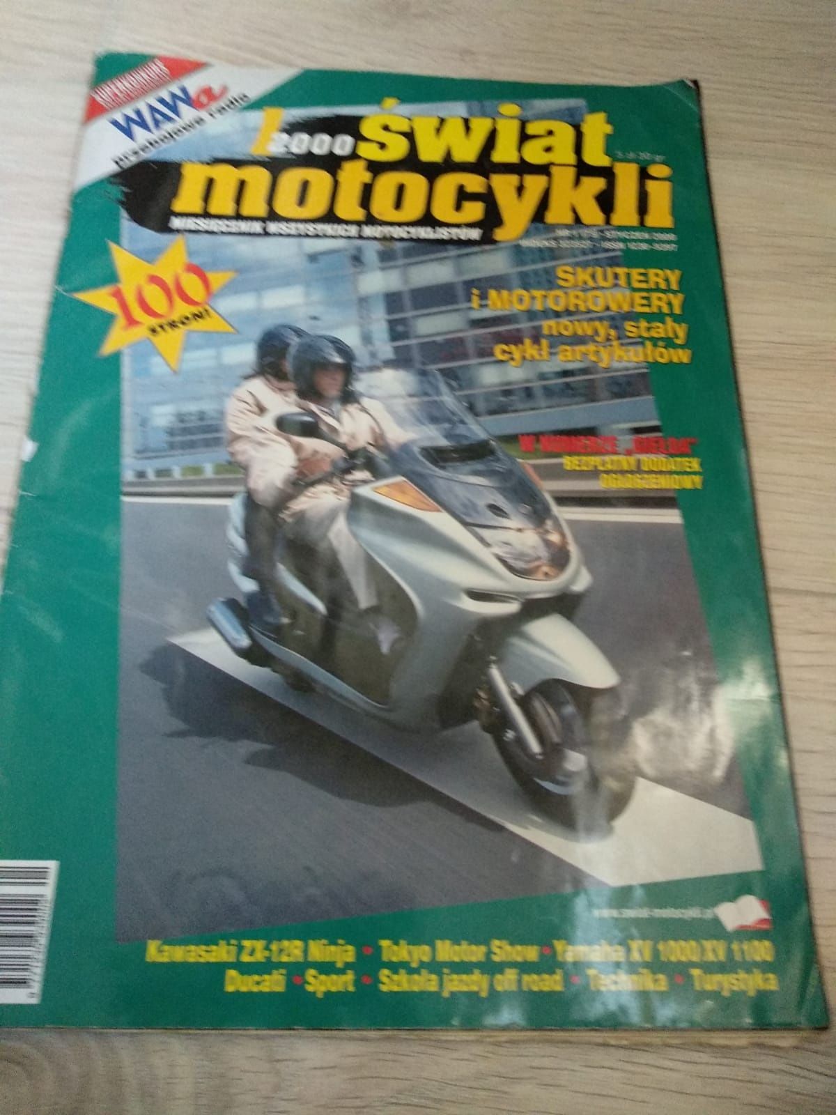 Gazeta, czasopismo, magazyny motocyklowy, świat motocykli styczeń 2000