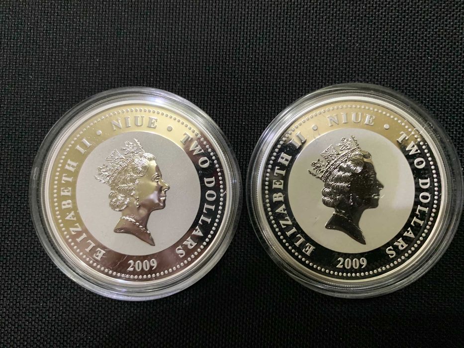 Троє з. Простоквашино 2 срібні монети 2 $ Niue
