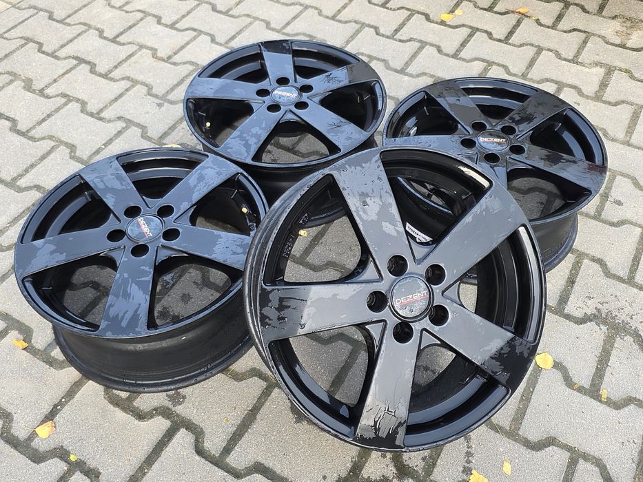 Felgi aluminiowe DEZENT 5x100 Volkswagen Seat Skoda 16 cali czarne