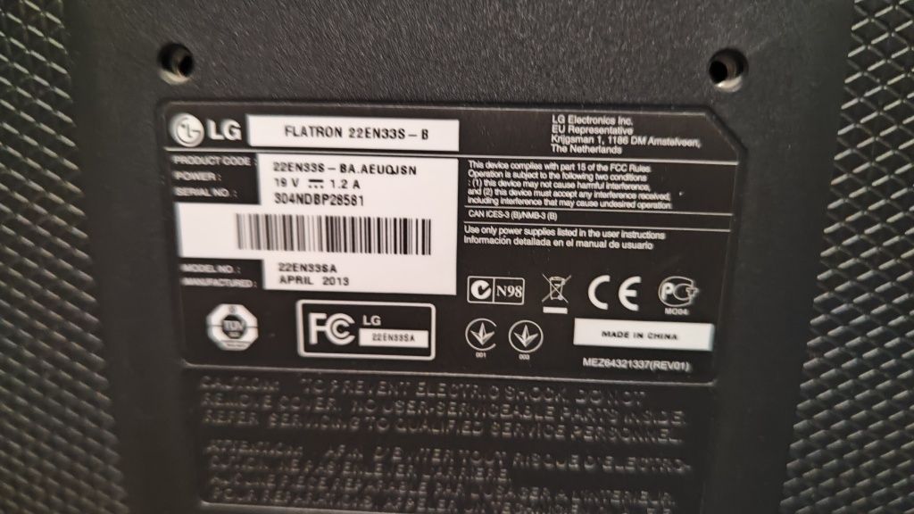 Monitor LG 22 cale