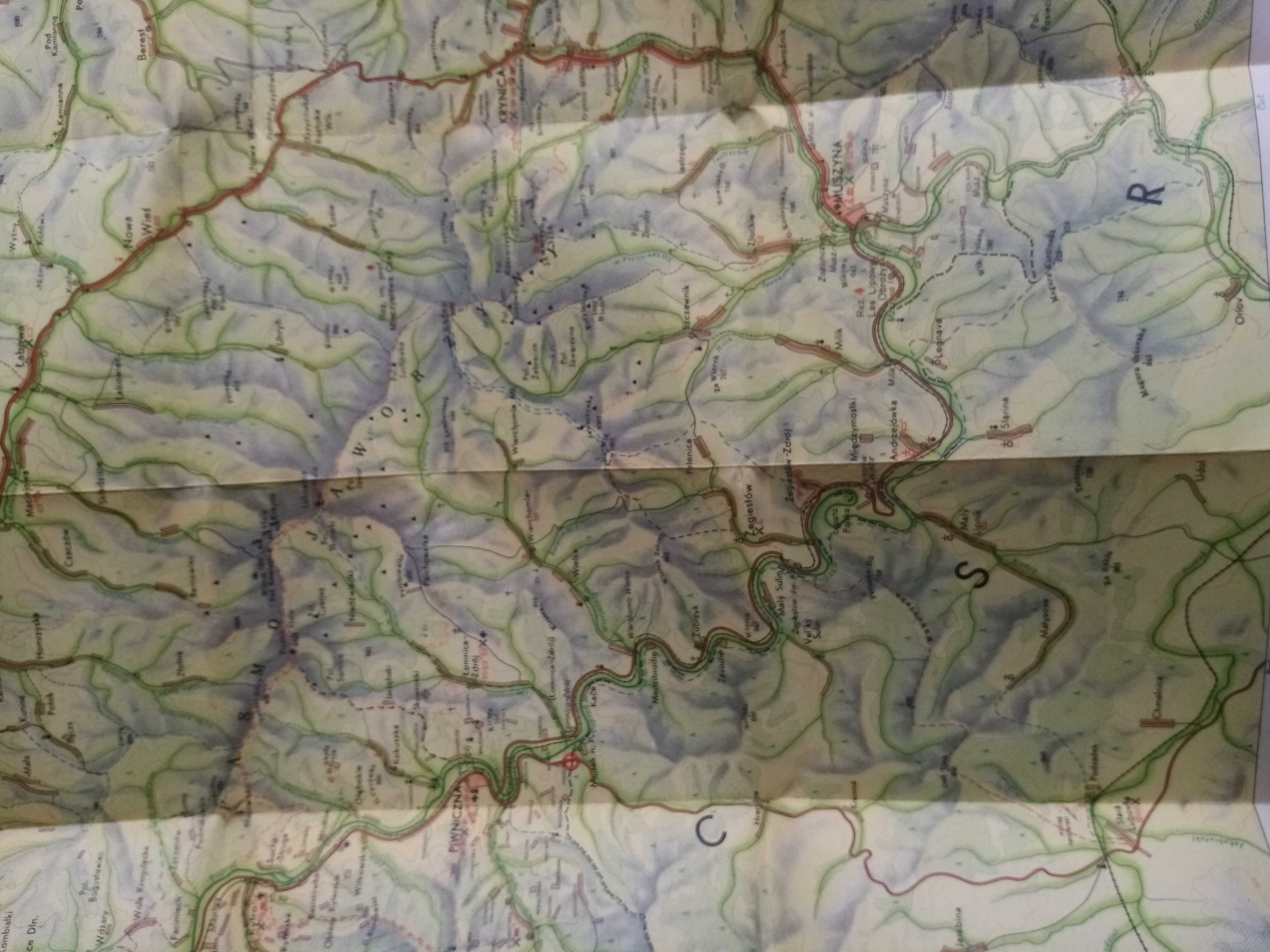 mapa prl beskid sądecki