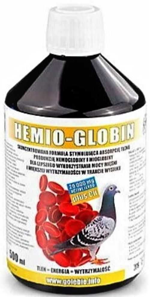 HEMIO-GLOBIN syrop żelazowy dla gołębi PATRON 500ml 1971