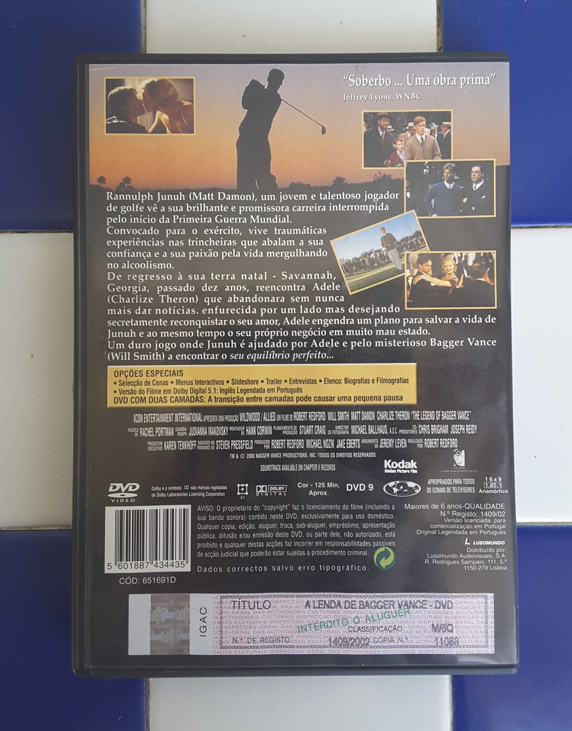 DVD "A Lenda de Bagger Vance"