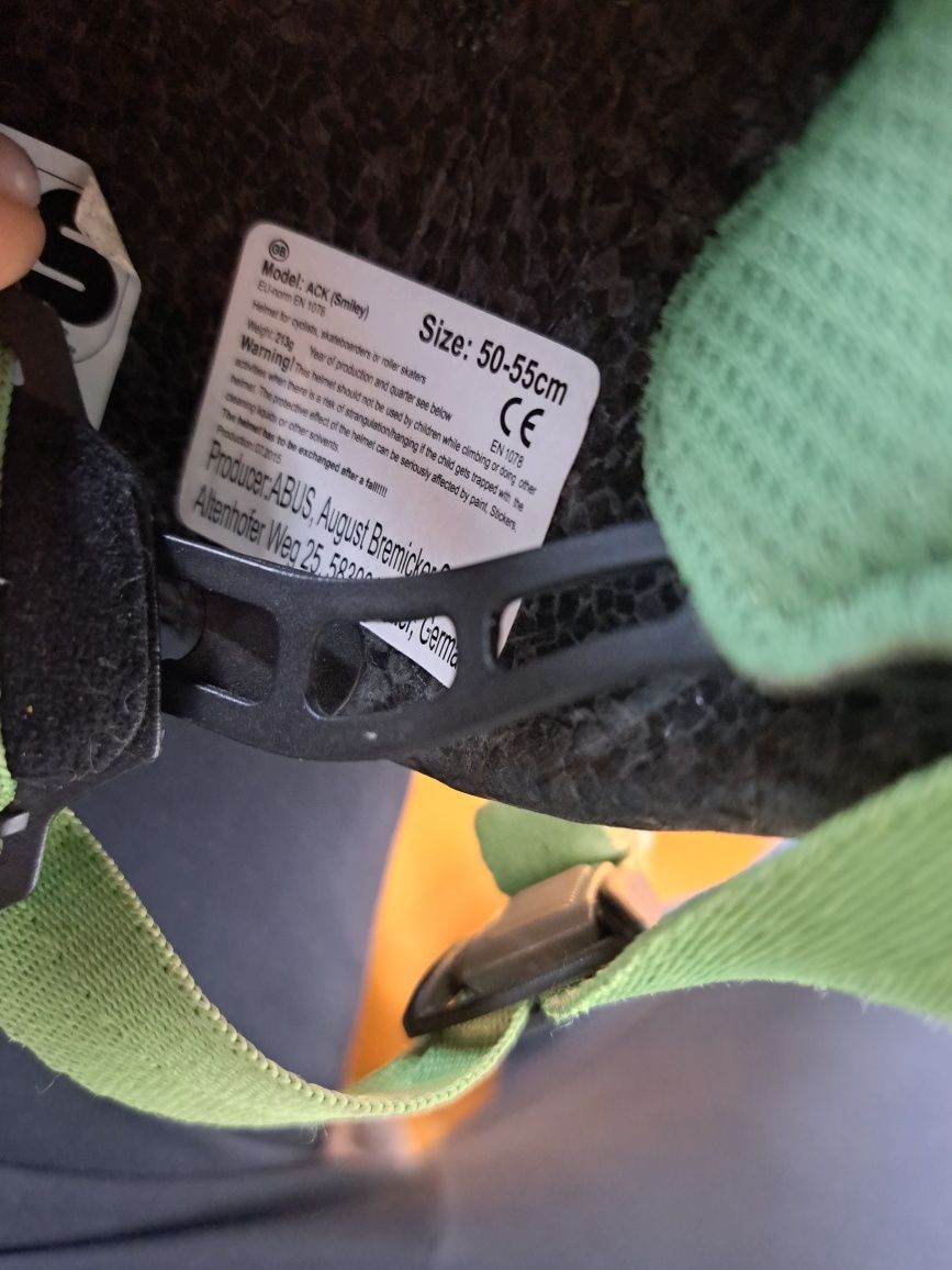 Abus Smiley, kask rowerowy dziecięcy, rozmiar 50-55 cm