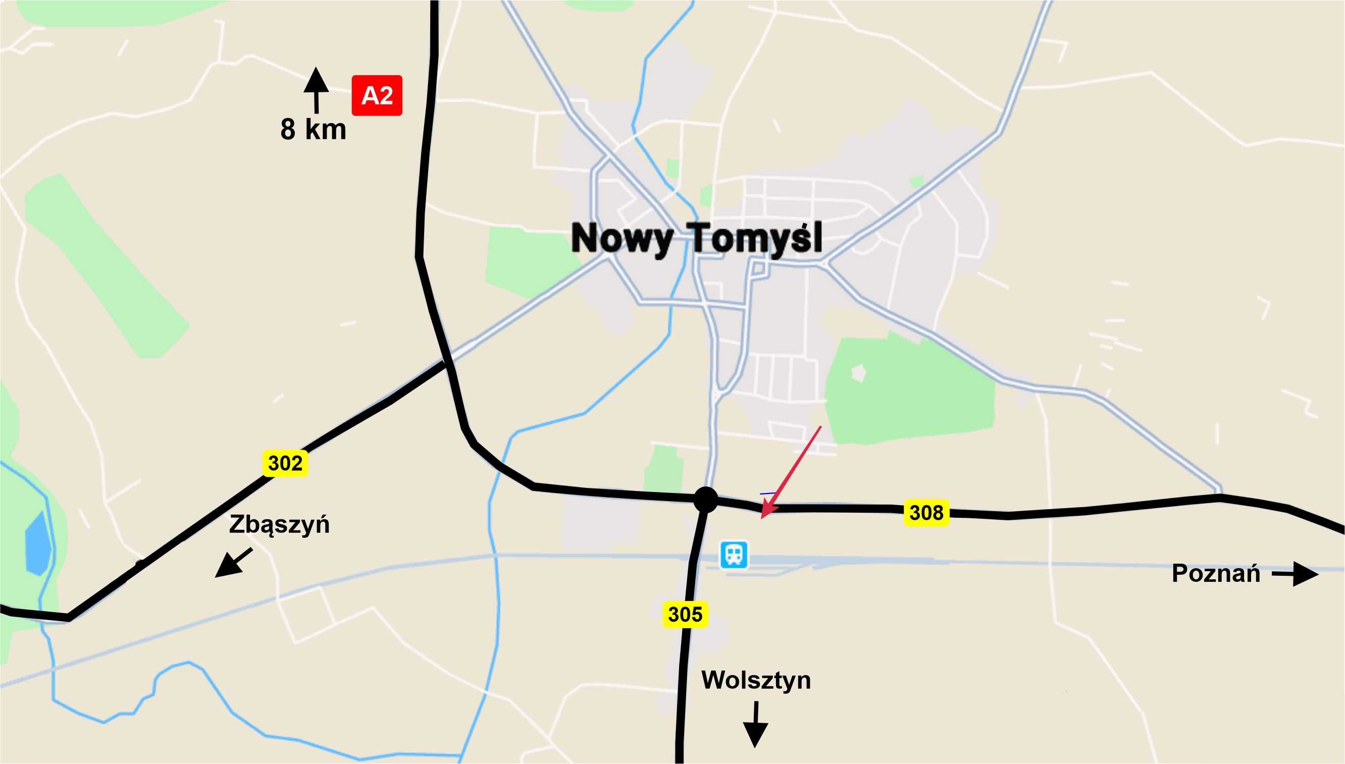 Działka inwestycyjna  na wynajem | przy DW nr 308 | 5465 m2 | MPZP |