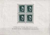 znaczki pocztowe - Deutsches Reich 1937 bl.7 kat.60€ - A.Hitler