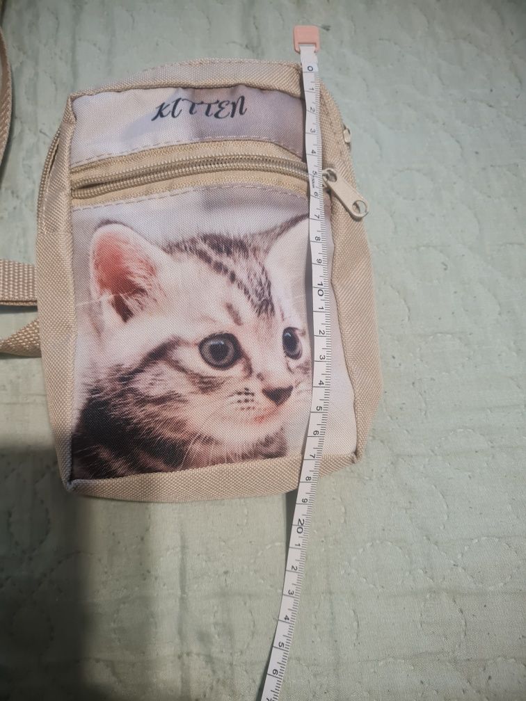 Torebka dla dziewczynki KOT na ramię na zamek