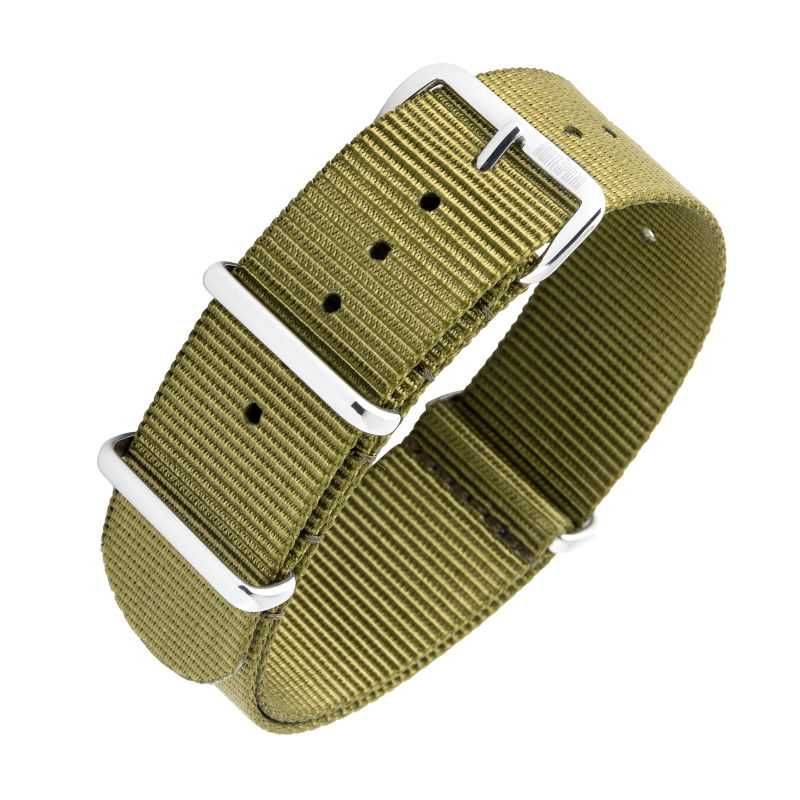 Bracelete Estilo Nato Clássica Green Military – Polida