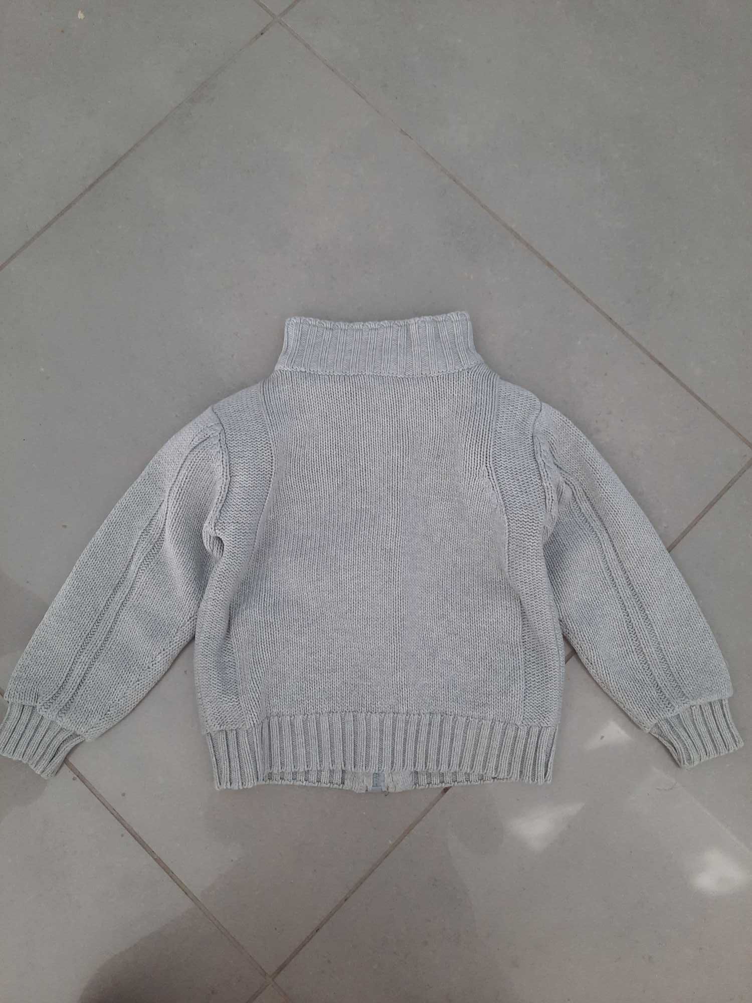 Sweter rozpinany ciepły 104 cm Rebel