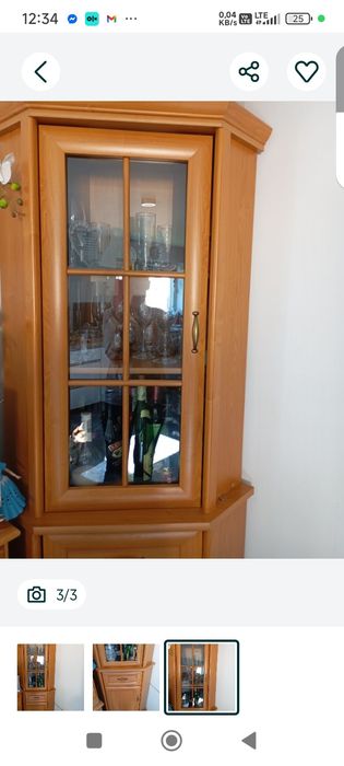 Witryna narożna 2 częściowa