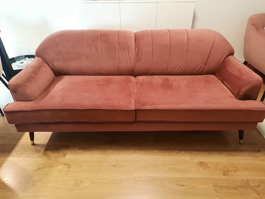 Sofa 3 osobowa lisera brw różowa