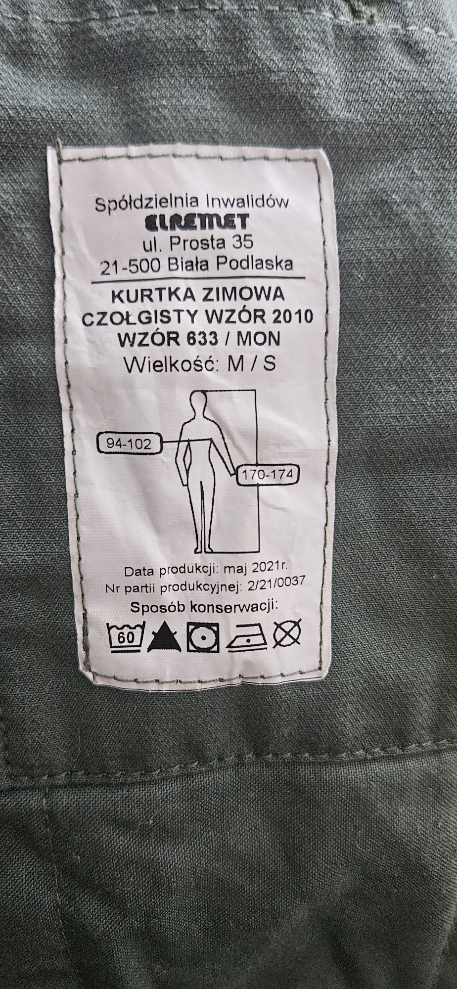 Kurtka zimowa czołgisty 633/MON