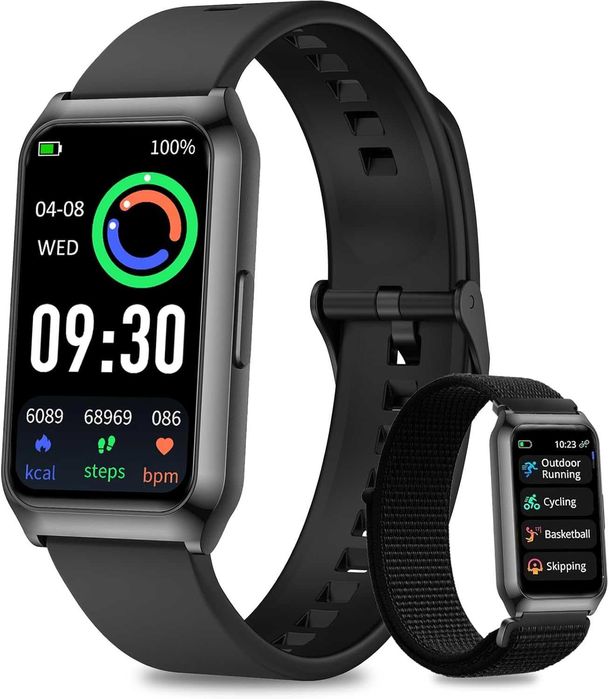 Смарт-годинник Fitoncloud Black  фітнес-браслет із пульсометром -IP68