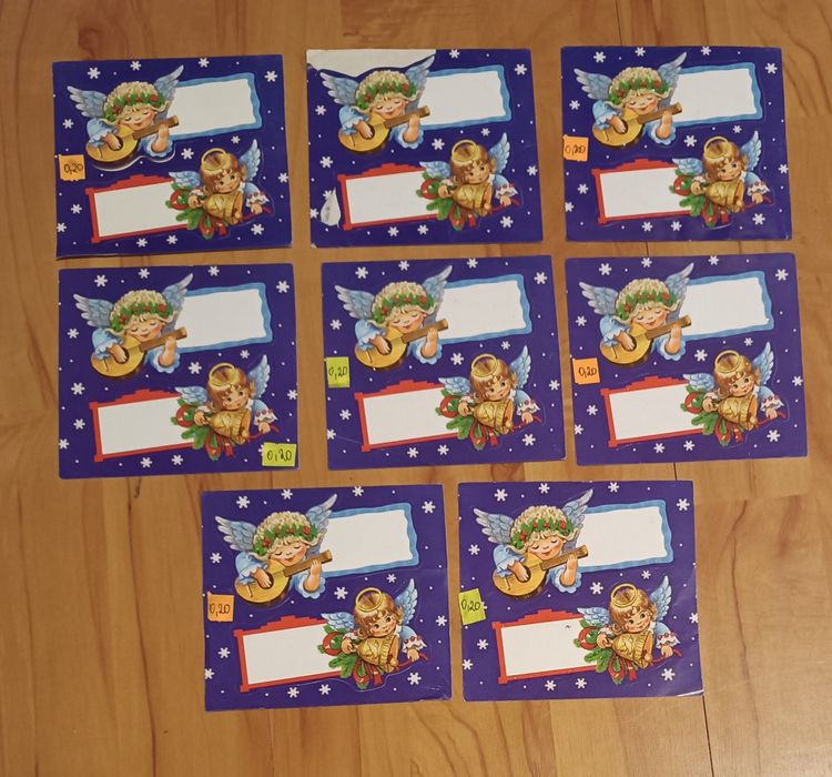 Anioł aniołek zestaw naklejek z 127 aniołkami