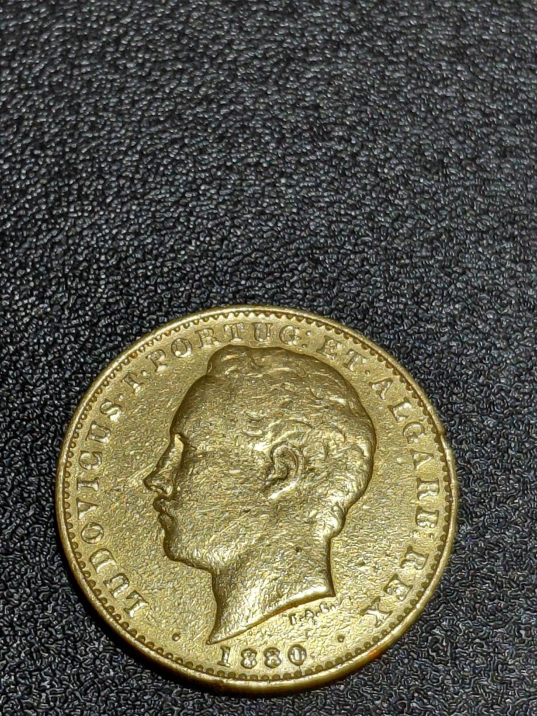 Moeda Ouro  D.Luis I  1880 ( 10.000 Reis )