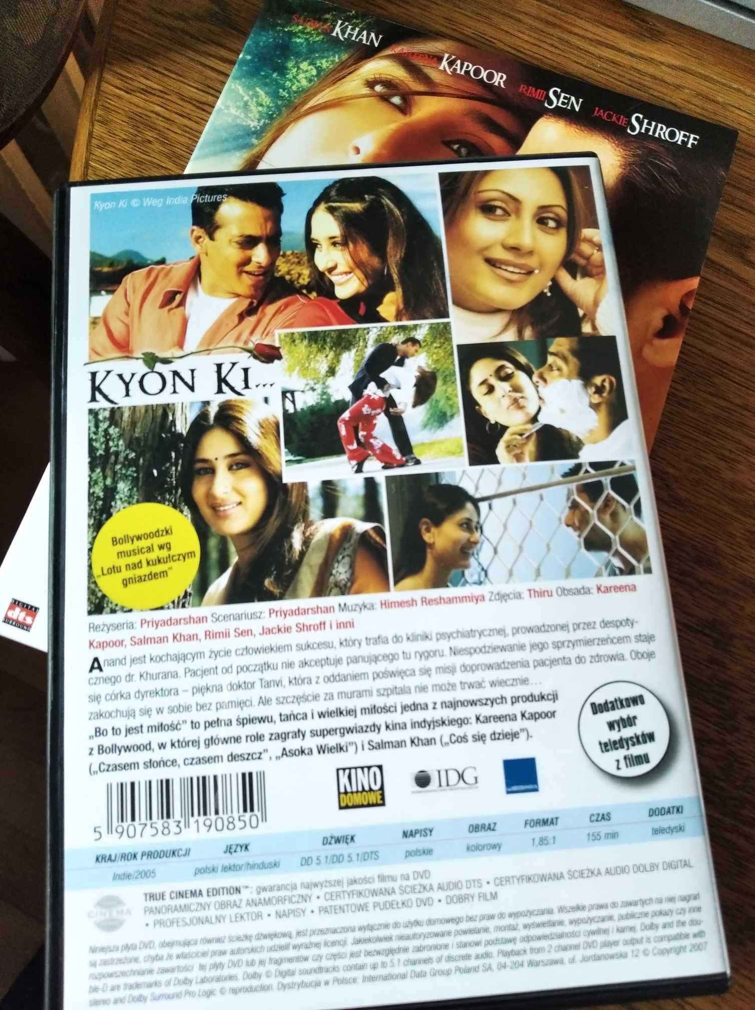 Sprzedam płytę DVD z filmem Bollywood : "bo to jest MIŁOŚĆ"