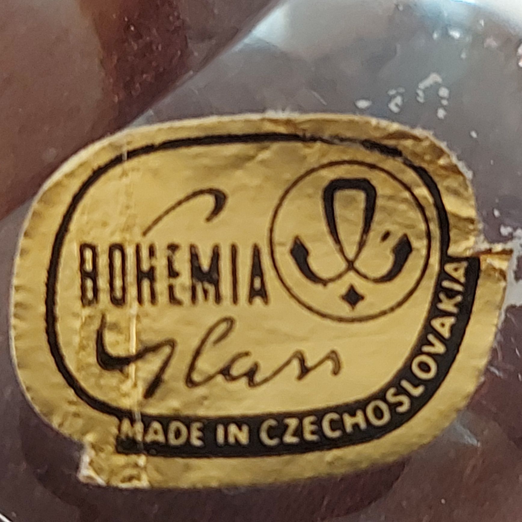 Хрустальні бокали богемське Чехословацьке скло.