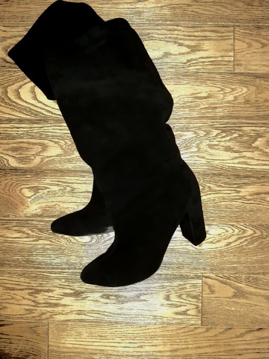 Ботфорди 39р. зима / ботінки високі сапоги натуральний замш 40р.