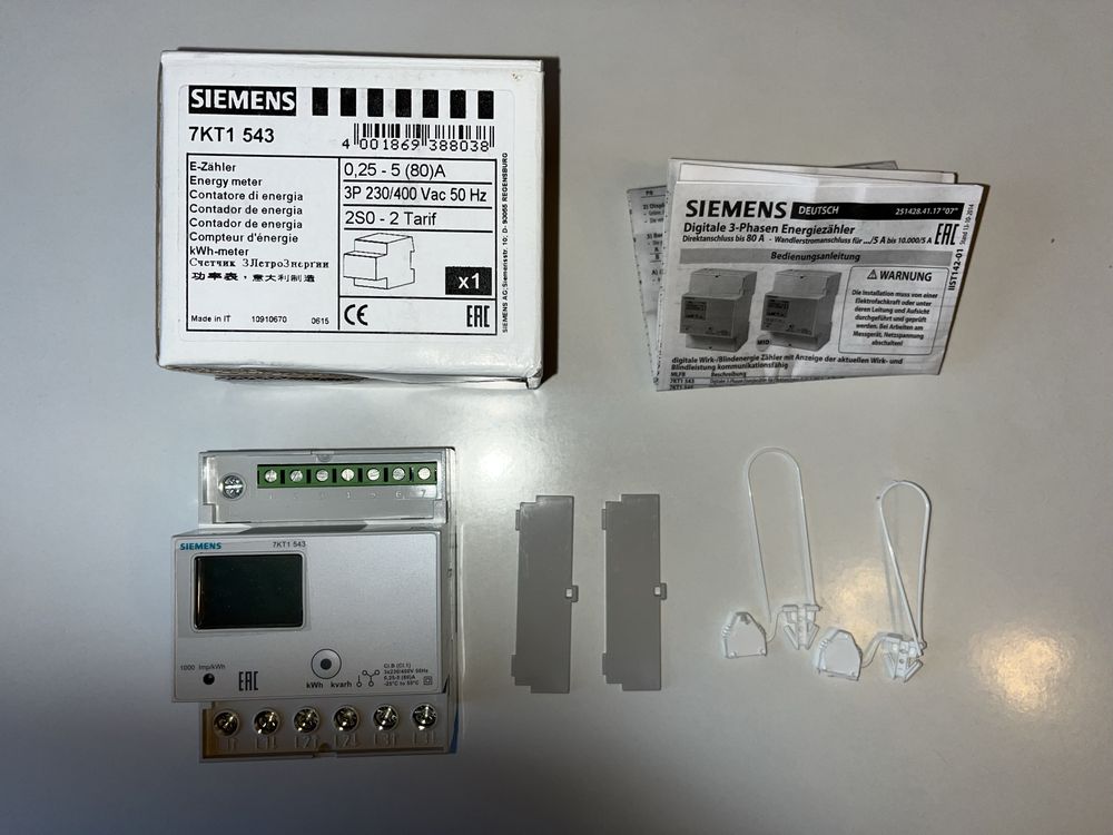 Licznik energii Siemens 7KT1 543 2xS0 Modbus RTU moc czynna bierna