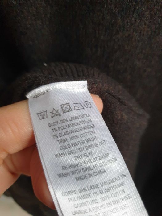 Brązowy czekoladowy wełniany sweter French Connection 36 38