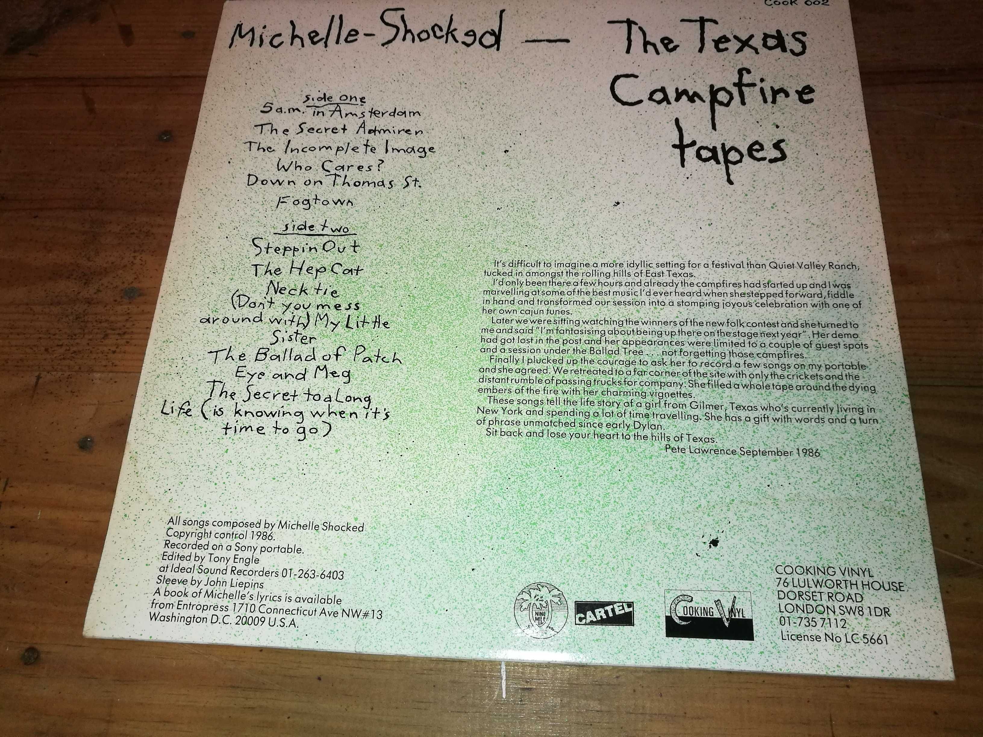 MICHELLE   SHOCKED-  The Texas campfire LP